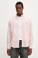 Bavlněná košile Gant pánská, červená barva, regular, s klasickým límcem, 3250149