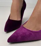 marka niezdefiniowana Purple velvet stiletto pumps Bales