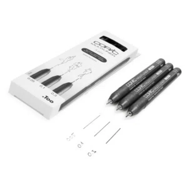 Sada linerů Copic Multiliner 3ks – 0,05-0,3 mm