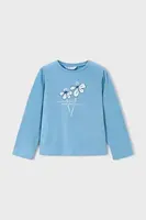 Bavlněné tričko s dlouhým rukávem Mayoral modrá barva, 178