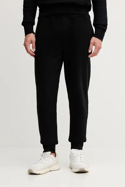 Bavlněné tepláky Trussardi pánské, černá barva, P8018000062N
