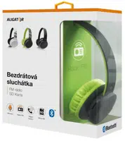 Bluetooth sluchátka ALIGATOR AH02, FM, SD karta, černo/zelená