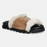 Semišové pantofle ZADIG&VOLTAIRE Teddy dámské, hnědá barva, SWCT02081