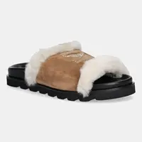 Semišové pantofle ZADIG&VOLTAIRE Teddy dámské, hnědá barva, SWCT02081