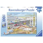 Puzzle Stavba na letišti 100 dílků
