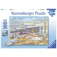 Puzzle Stavba na letišti 100 dílků