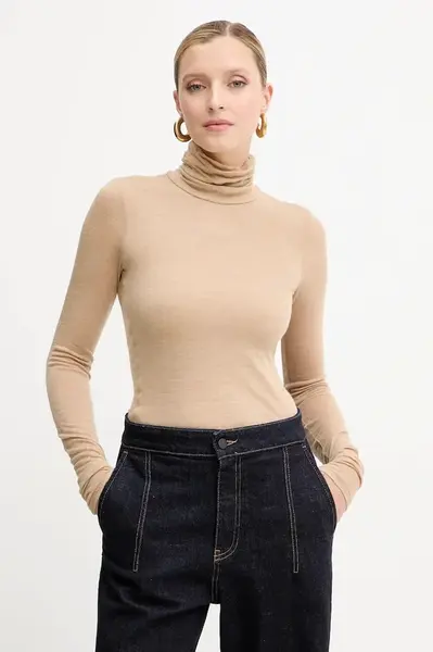 Vlněné tričko s dlouhým rukávem Liviana Conti