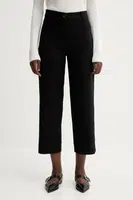 Kalhoty Sessun dámské, černá barva, high waist, 21507002