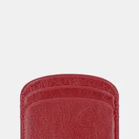 Kožené pouzdro na karty A.P.C. porte-cartes demi-lune červená barva, PXCCK.F63270