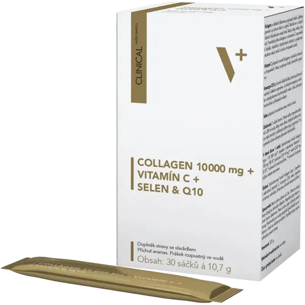 CLINICAL Collagen 10000 Mg + Vitamín C + Selen & Q10, 30 sáčků