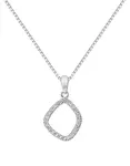 Hot Diamonds Nadčasový stříbrný náhrdelník s briliantem a topazy Behold DP829 (řetízek, přívěsek)
