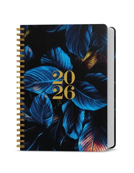 Týdenní diář 2026 Oskar Twin A5 Modré listy