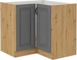 Spodní rohová skříňka Stilo 90x90 DN 2F BB Barva korpusu: Dub artisan, Barva dvířek: Dust Grey