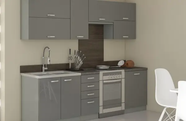 Kuchyňská linka 240 cm Grey 3