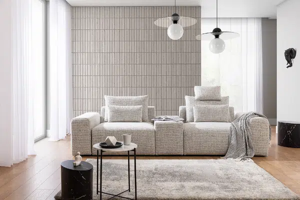 Pohovka Bastia 1,5BL+panel+1,5BP látka: Castel 4