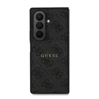 Zadní kryt Guess PU Leather 4G Colored Ring Magnetic pro Samsung Galaxy Z Flip7, černá