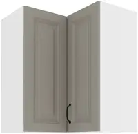 Horní rohová skříňka Stilo 60x60 GN-72 2F (90°) Barva korpusu: Bílá, Barva dvířek: Clay Grey