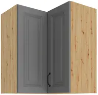 Horní rohová skříňka Stilo 60x60 GN-72 2F (90°) Barva korpusu: Dub artisan, Barva dvířek: Dust Grey