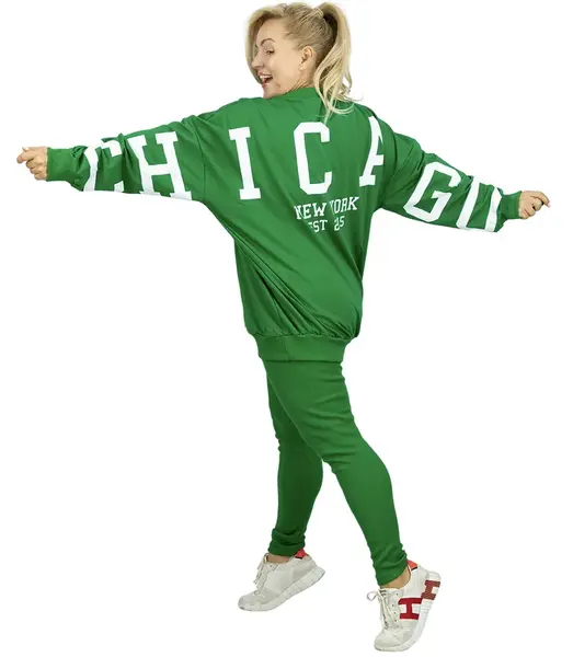 Pri Women's tracksuit loose sweatshirt + ribbed leggings CHICAGO