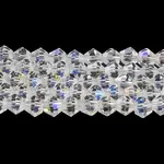 Transparent Electroplate Glass Beads Strands