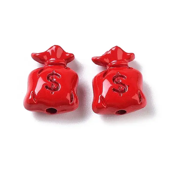 Spray Painted Alloy Bead