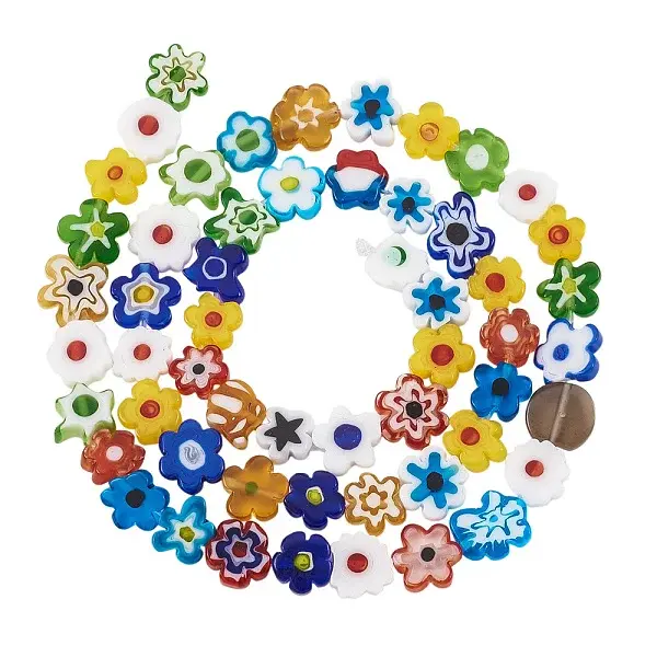 Handmade Millefiori Glass Lampwork Bead Strands