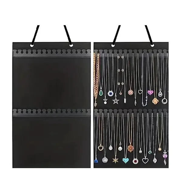Felt Double Sided Hanging Jewelry Rolls for Earrings Necklaces Bracelets