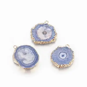 Natural Dyed Quartz Pendants