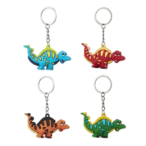 Cartoon Dinosaur PVC Plastic Keychain