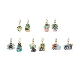 10Pcs 10 Styles Cat Shape Alloy Enamel Dangle Earrings