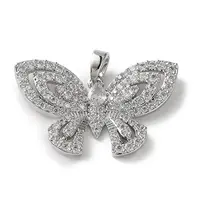 Brass Micro Pave Cubic Zirconia Pendants