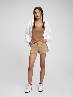 GAP Teen kraťasy high rise khaki Washwell - Holky