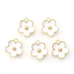 Light Gold Plated Alloy Enamel Pendants