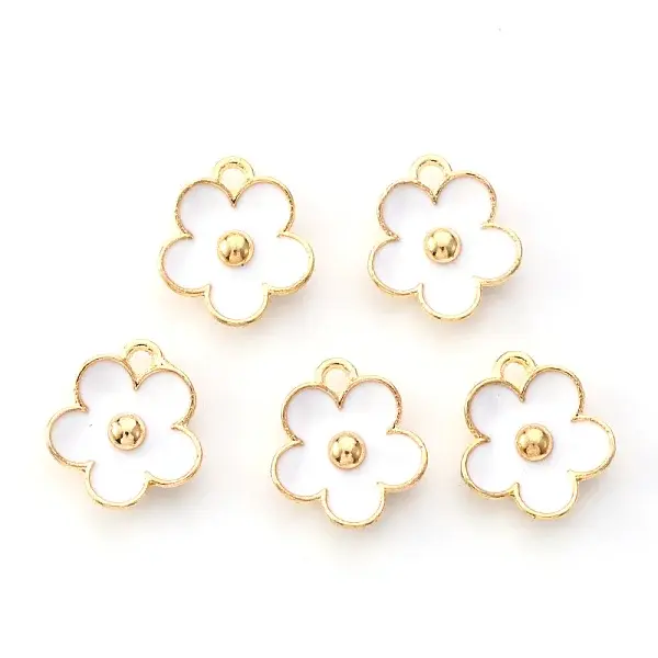 Light Gold Plated Alloy Enamel Pendants