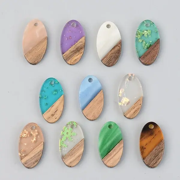 Resin & Walnut Wood Pendants