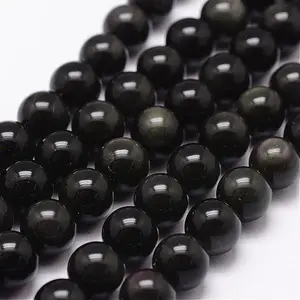 Natural Rainbow Obsidian Beads Strands