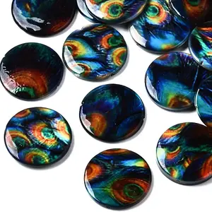 Printed Natural Freshwater Shell Beads