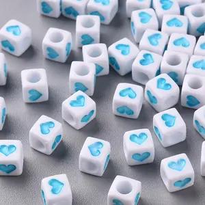 White Opaque Acrylic Beads