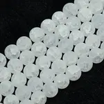 Synthetic Frosted Crackle Quartz Round Beads Strands