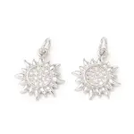 Brass Micro Pave Clear Cubic Zirconia Pendants