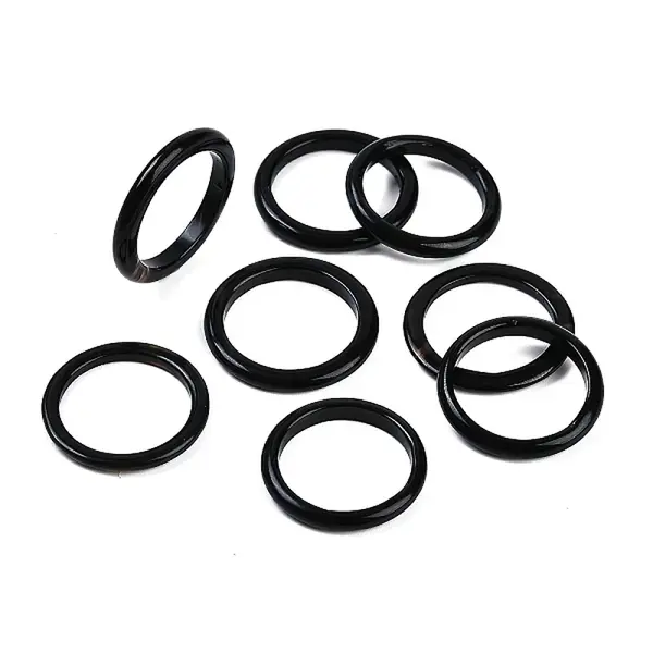 Dyed & Heated Natural Agate Finger Rings for Women