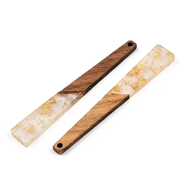 Translucent Resin & Walnut Wood Big Pendants