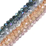 Electroplate Transparent Glass Beads Strands