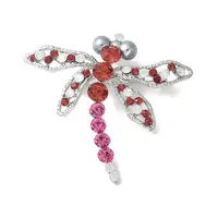 Dragonfly Alloy Rhinestone Brooches for Backpack Clothes