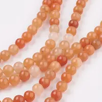 Natural Red Aventurine Beads Strands
