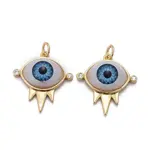 Brass Micro Pave Clear Cubic Zirconia Pendants