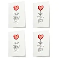 4Pcs Kraft Paper Greeting Cards