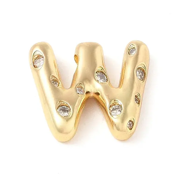 Brass Micro Pave Clear Cubic Zirconia Pendant