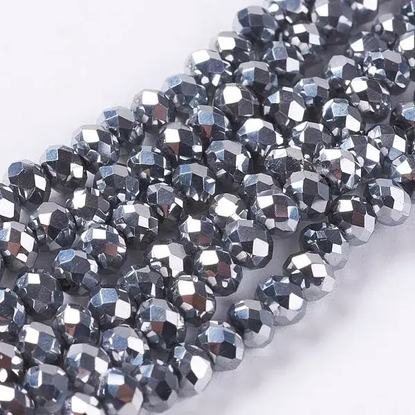 Electroplate Glass Beads Strand