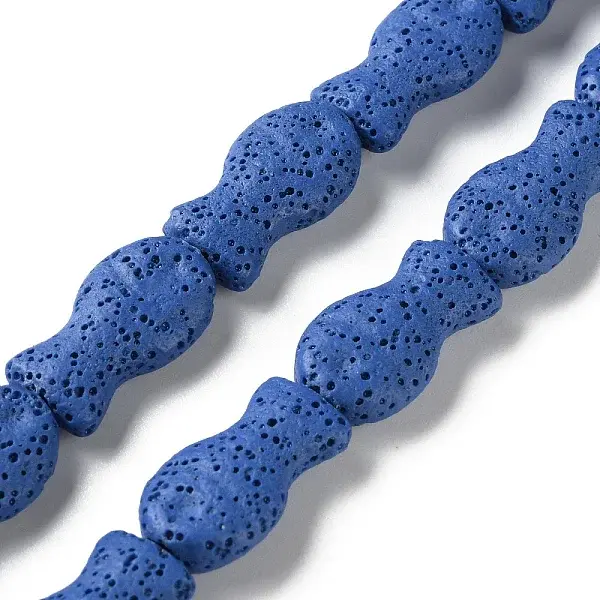 Fish Dyed Natural Lava Rock Beads Strands